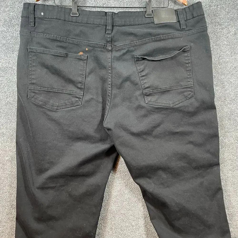 Southpole Stretch Biker Jeans Men's 44 (44X32) Black Destroyed Denim READ